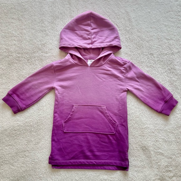 2 for $10/Gap Ombré Hoodie Dress with 3/4 Sleeves - Picture 2 of 8